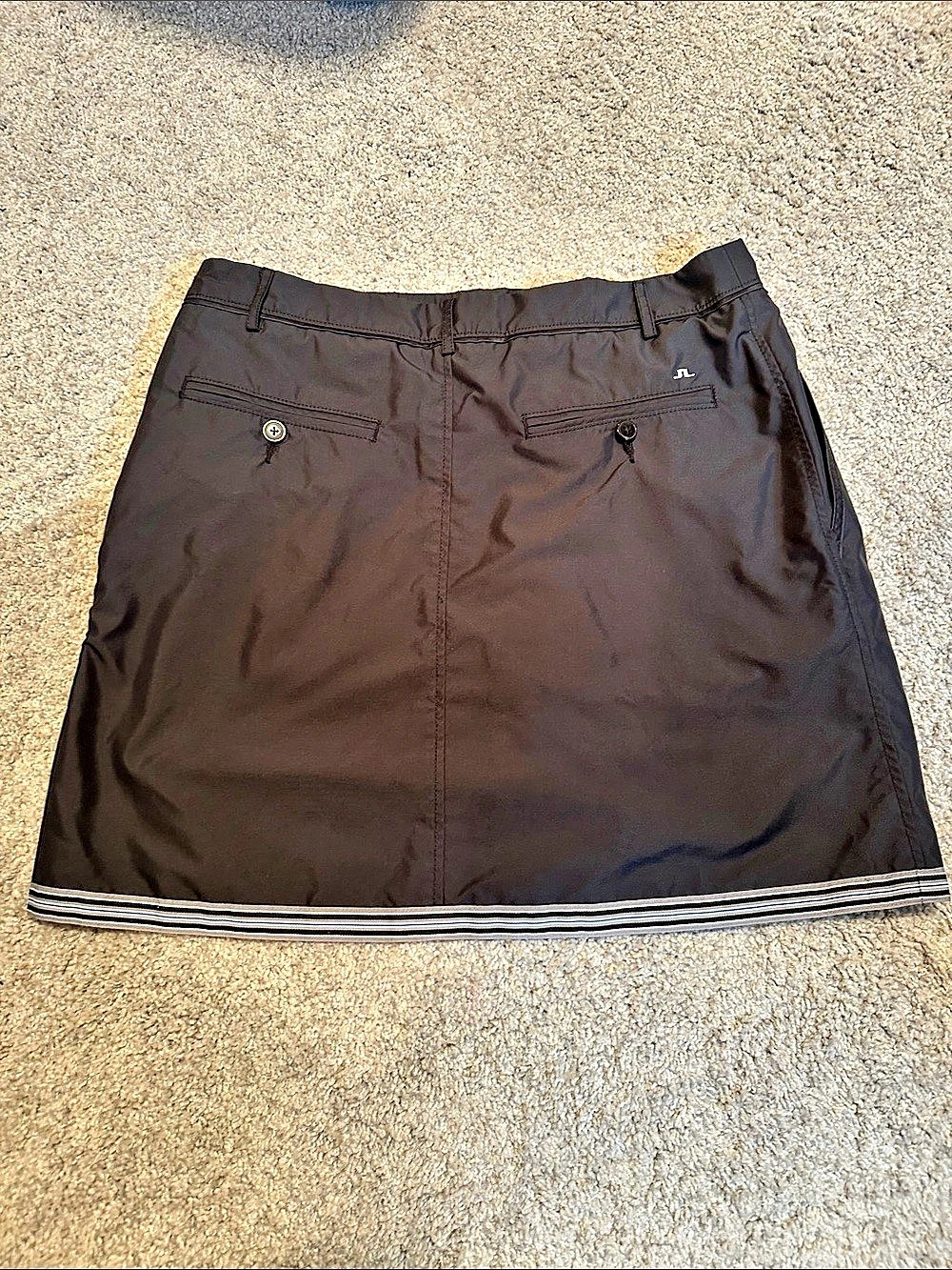 J.LINDEBERG Beth Skirt Striped Athletic Mini Black Large
